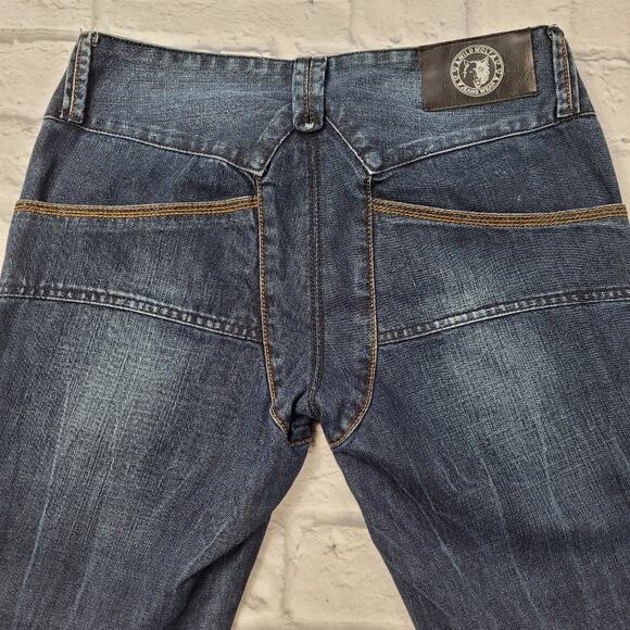Wild Wolf Yelang Chinese Dark Wash Midrise Straight Leg Jeans size 27 - Picture 9 of 13